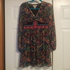 60s style paisley floral dress